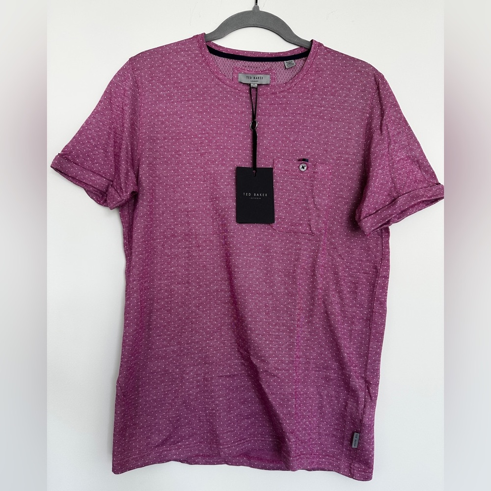 Ted Baker London Men’s T-Shirt, Pink. Size 2